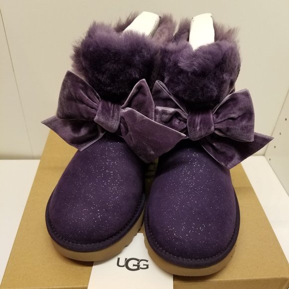 UGG WOMEN'S TWINKLE BOW MINI BOOT SIZE 6 - Picture 2 of 7